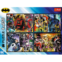 TREFL Puzzle Batman v akci 4x250 dílků