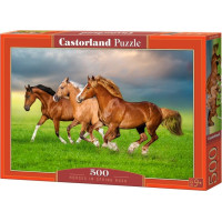CASTORLAND Puzzle Koně v jarním spěchu 500 dílků