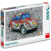 DINO Puzzle Malovaný VW Brouk 500 dílků