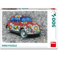 DINO Puzzle Malovaný VW Brouk 500 dílků