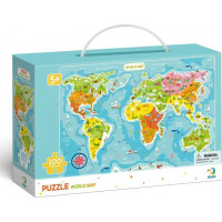 DODO Puzzle Mapa světa 100 dílků