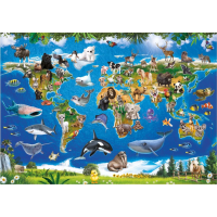 DINO Puzzle Mapa zvířat XL 100 dílků