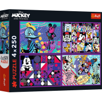 TREFL Puzzle Příhody Mickeyho Mouse a přátel 4x250 dílků