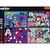 TREFL Puzzle Příhody Mickeyho Mouse a přátel 4x250 dílků