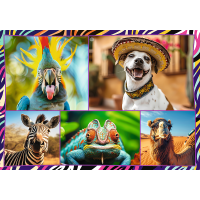TREFL Puzzle Zábavná zvířata 4x250 dílků