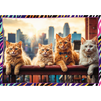 TREFL Puzzle Zábavná zvířata 4x250 dílků