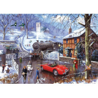 RAVENSBURGER Puzzle Železniční přejezd 1000 dílků