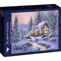 BLUEBIRD Puzzle Zimní přikrývka Wouldbie Cottage 500 dílků