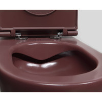 Isvea INFINITY závěsná WC mísa, Rimless, 36, 5x53cm, maroon red 10NF02004-2R