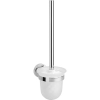 Sapho LARISSA WC štětka závěsná, mléčné sklo, chrom WS008