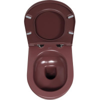 Isvea INFINITY závěsná WC mísa, Rimless, 36, 5x53cm, maroon red 10NF02004-2R