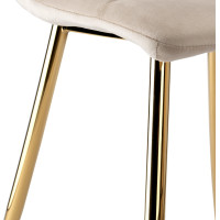 Jídelní židle DENVER GOLD Velvet - béžová/zlatá