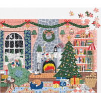 GALISON Puzzle Adventní kalendář Doma na Vánoce 12x42 dílků