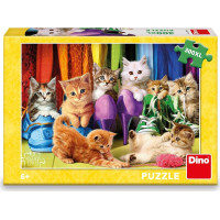 DINO Puzzle Barevná koťátka XL 300 dílků