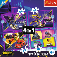TREFL Puzzle Batwheels: Seznamte se 4v1 (35,48,54,70 dílků)