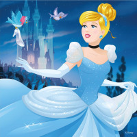 DINO Puzzle Disney princezny: Popelka, Ariel a Bella 3x55 dílků