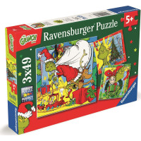 RAVENSBURGER Puzzle Grinch 3x49 dílků