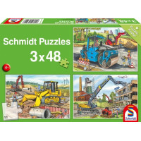 SCHMIDT Puzzle Na staveništi 3x48 dílků