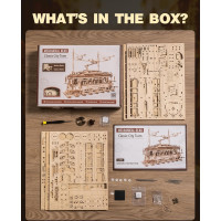 ROBOTIME Rokr 3D dřevěné puzzle Tramvaj 374 dílků