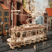 ROBOTIME Rokr 3D dřevěné puzzle Tramvaj 374 dílků