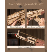 ROBOTIME Rokr 3D dřevěné puzzle AK-47 Assault Rifle 315 dílků