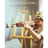 ROBOTIME Rokr 3D dřevěné puzzle AK-47 Assault Rifle 315 dílků