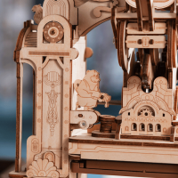 ROBOTIME Rokr Svítící 3D dřevěné puzzle Klasický tiskařský stroj 303 dílků
