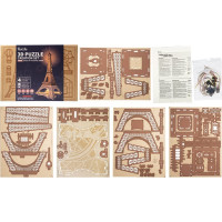 ROBOTIME Rolife Svítící 3D dřevěné puzzle Noc na Eiffelově věži 164 dílků