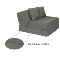 Rozkládací molitanové křeslo (matrace) QUELLE - šedé