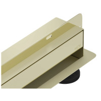 Sprchový žlab do stěny MEXEN FLAT WALL 2v1 - zlatý, 90 cm