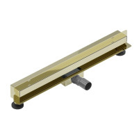 Sprchový žlab do stěny MEXEN FLAT WALL 2v1 - zlatý, 90 cm