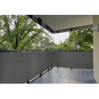 Balkónová clona 1x6 m - šedá