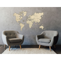 WOODEN CITY Dřevěná mapa světa velikost XXL (200x120cm)