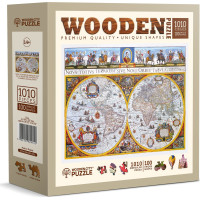 WOODEN CITY Dřevěné puzzle Antická mapa Nova Terrarum 1010 dílků