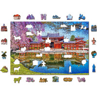 WOODEN CITY Dřevěné puzzle Chrám Byodo-in, Kjóto, Japonsko 505 dílků