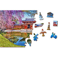 WOODEN CITY Dřevěné puzzle Chrám Byodo-in, Kjóto, Japonsko 505 dílků