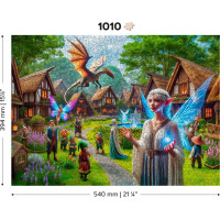WOODEN CITY Dřevěné puzzle Fantasy vesnička 1010 dílků