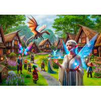 WOODEN CITY Dřevěné puzzle Fantasy vesnička 1010 dílků