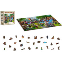 WOODEN CITY Dřevěné puzzle Fantasy vesnička 1010 dílků