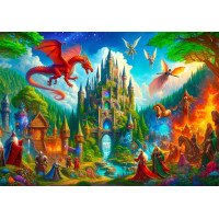 WOODEN CITY Dřevěné puzzle Fantasy zámek 1010 dílků