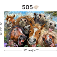 WOODEN CITY Dřevěné puzzle Koně všude kolem 505 dílků