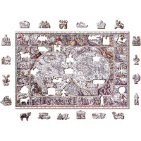 WOODEN CITY Dřevěné puzzle Mapa doby objevů 505 dílků