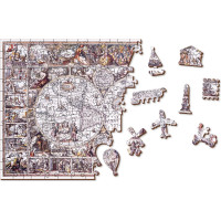 WOODEN CITY Dřevěné puzzle Mapa doby objevů 505 dílků
