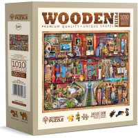 WOODEN CITY Dřevěné puzzle Muzejní police 1010 dílků WOODEN CITY Dřevěné puzzle Muzejní police 1010 dílků