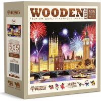 WOODEN CITY Dřevěné puzzle Noční Londýn 505 dílků