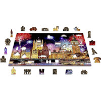 WOODEN CITY Dřevěné puzzle Noční Londýn 505 dílků