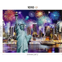 WOODEN CITY Dřevěné puzzle Noční New York 1010 dílků