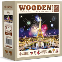 WOODEN CITY Dřevěné puzzle Noční Paříž 505 dílků