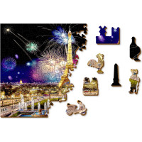 WOODEN CITY Dřevěné puzzle Noční Paříž 505 dílků