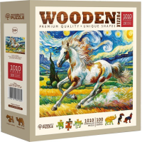 WOODEN CITY Dřevěné puzzle Rychlý kůň 1010 dílků